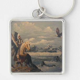 Kindred Spirits, Original by Gary Poling Keychain