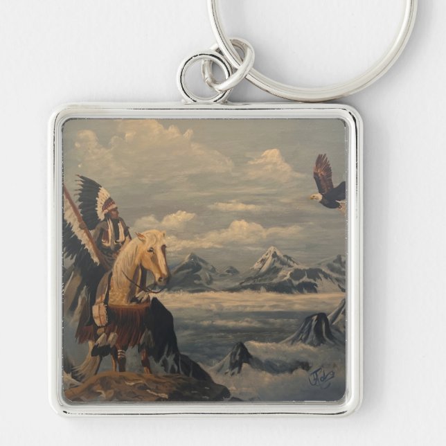 Kindred Spirits, Original by Gary Poling Keychain (Front)