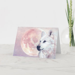 Kindred Spirits - Wolf and Moon Greeting Card