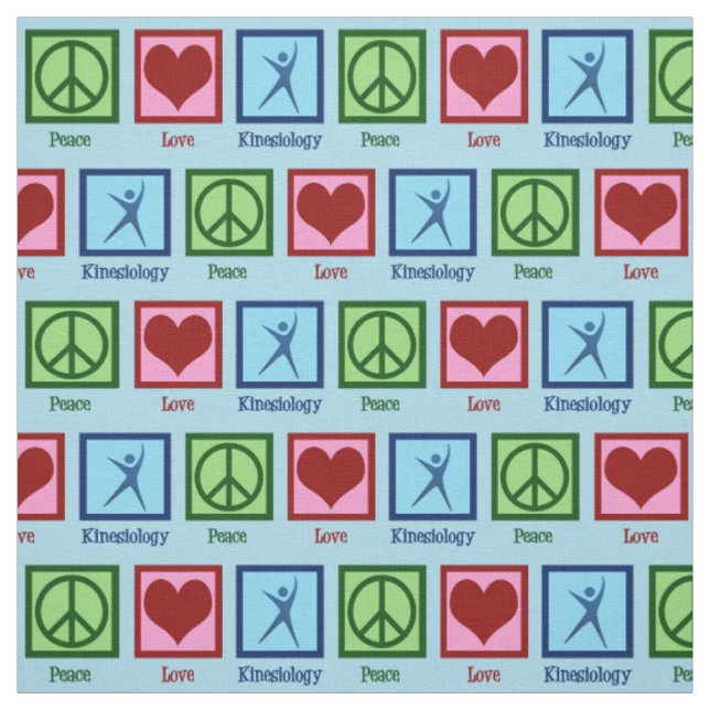 Kinesiologist Peace Love Kinesiology Fabric (Swatch)