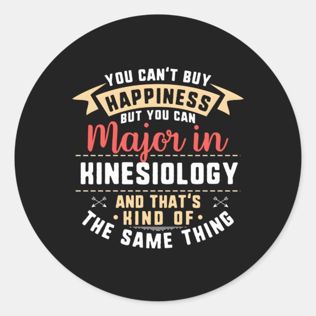 Kinesiology Major Studen Graduation Classic Round Sticker (Front)