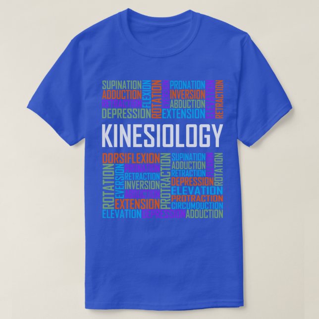 Kinesiology Words T-Shirt (Design Front)