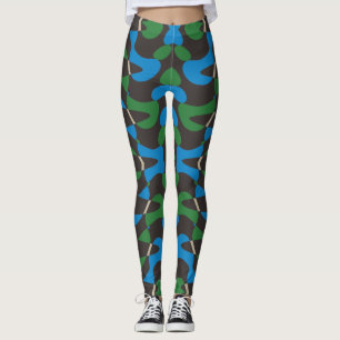 Kinetic Bloom Abstract Leggings