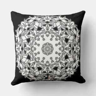 Kinetic Octa Glyph Throw Pillow