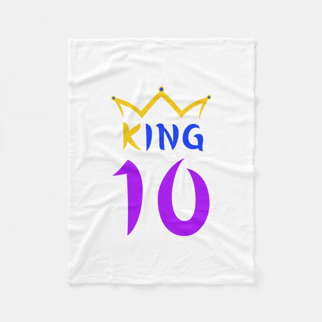 King 10 fleece blanket (Front)