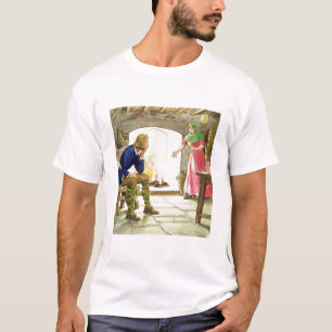 King Alfred (849-99) burning the cakes, from 'Peep T-Shirt