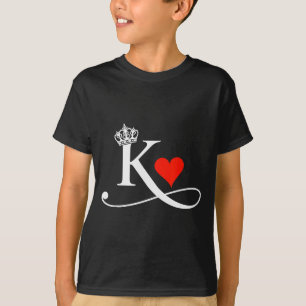 King &amp; Queen Of Hearts Matching Couple Saint V T-Shirt