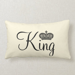 King and Crown Personalized text design Lumbar Pillow