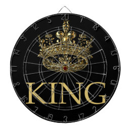 King and Crown Royal Emblem Dartboard