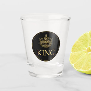 King and Crown Royal Emblem Shot Glass
