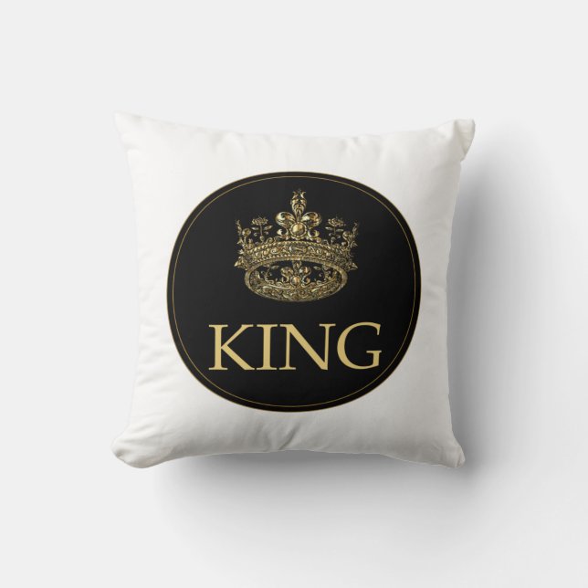 King and Crown Royal Emblem Throw Pillow (Front)