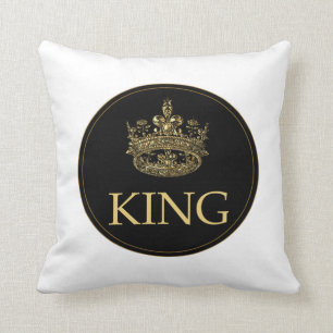 King and Crown Royal Emblem Throw Pillow