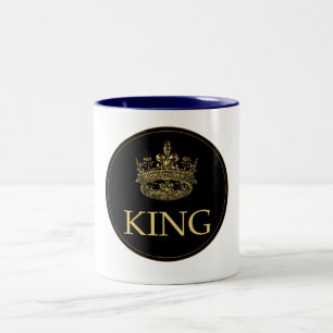 King and Crown Royal Emblem Two-Tone Coffee Mug