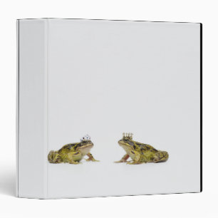 King and Queen frog looking at each other Binder