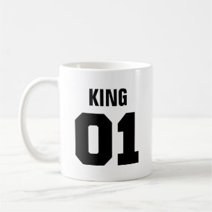 King and Queen   Modern Typography Coffee Mug