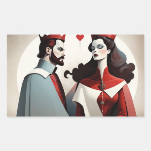 King and Queen of Hearts Sticker