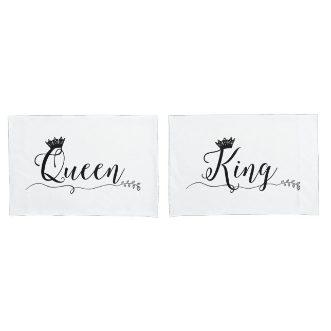 "King" and "Queen"" Pillowcase (Front-Set)