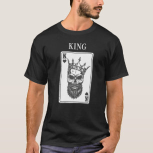 King And Queen Skull 12 Card Hearts Flush Couple M T-Shirt