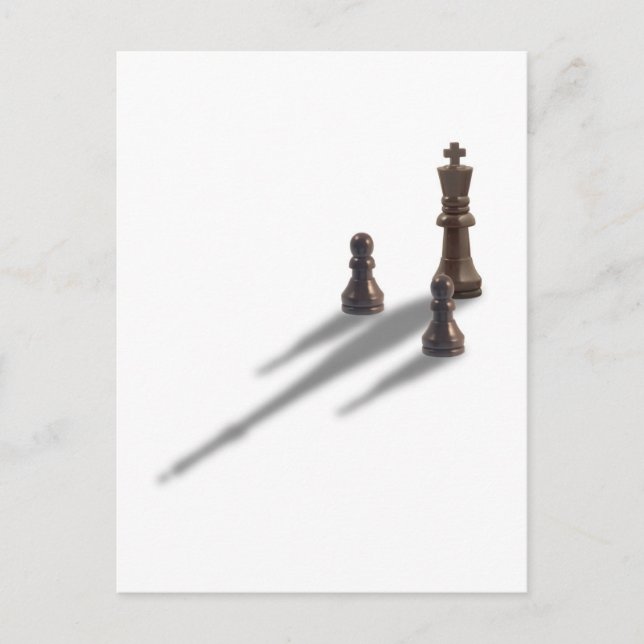 King and two Pawns Postcard (Front)