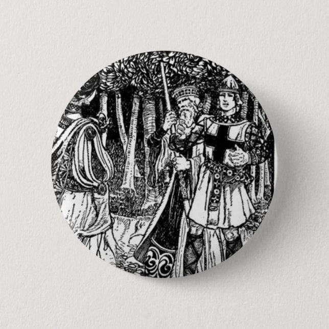 King Arthur 2 Inch Round Button (Front)