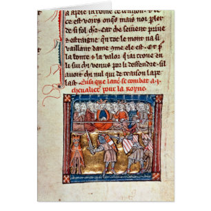 King Arthur and Guinevere watching a