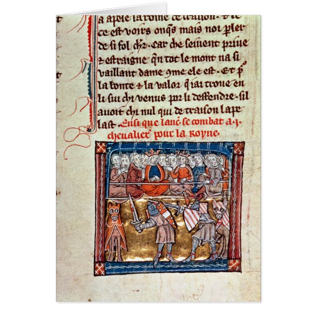 King Arthur and Guinevere watching a (Front)