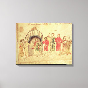 King Arthur and his Court, from the Roman Canvas Print