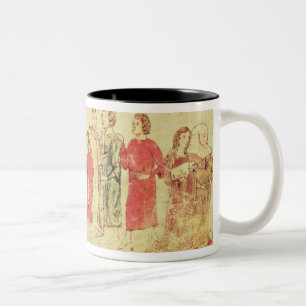 King Arthur and his Court, from the Roman Two-Tone Coffee Mug