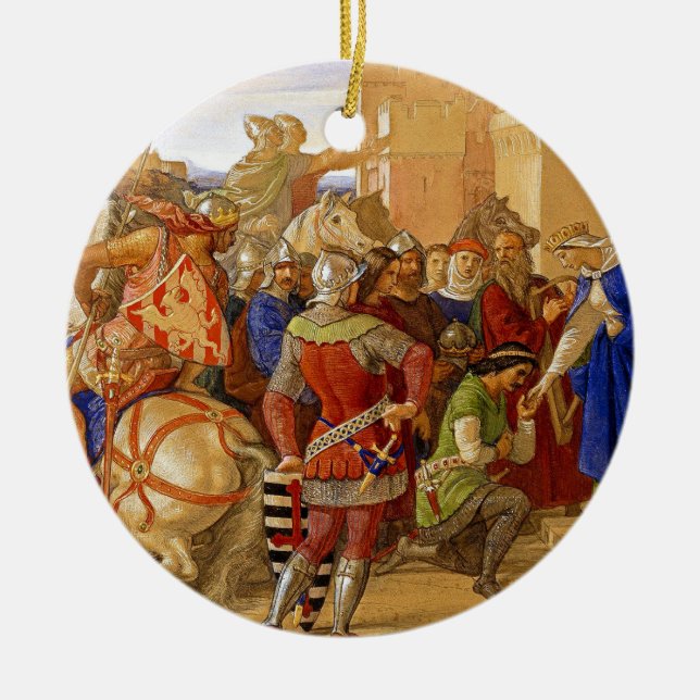 King Arthur and Knights of the Round Table Ceramic Ornament (Front)