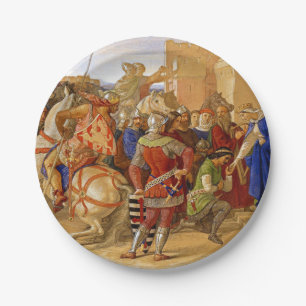 King Arthur and Knights of the Round Table Paper Plate
