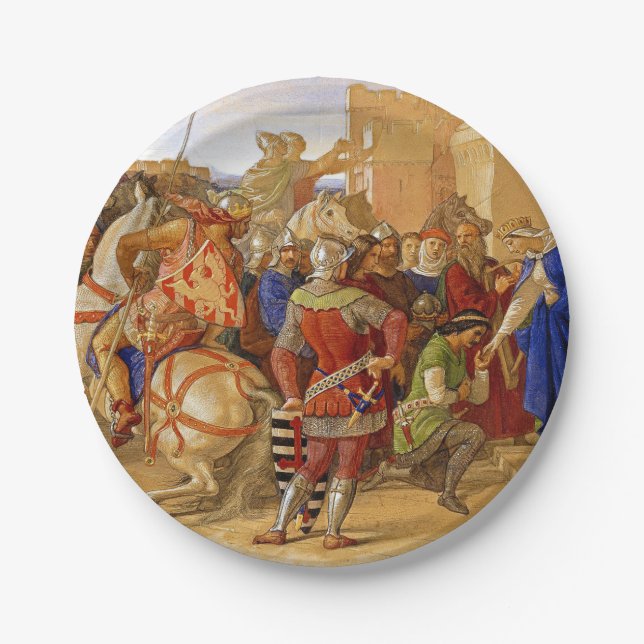 King Arthur and Knights of the Round Table Paper Plate (Front)