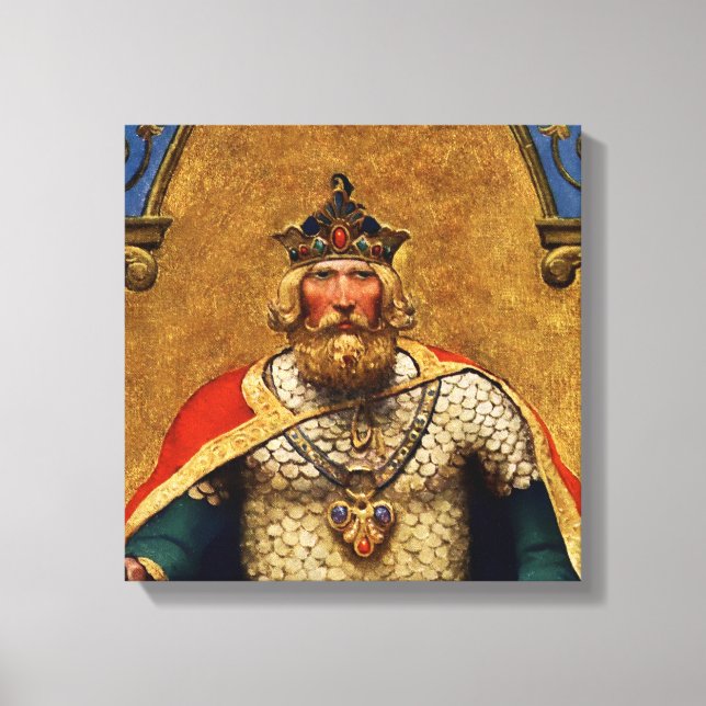 “King Arthur” by NC Wyeth Canvas Print (Front)