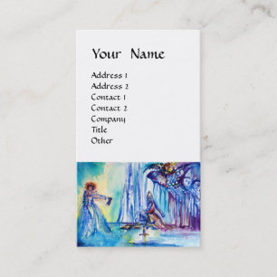 KING ARTHUR ,LADY OF THE LAKE AND EXCALI eggshell Business Card