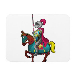 King arthur medievil knight and horse magnet