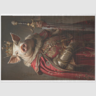 King Arthur Pig Decoupage  Tissue Paper