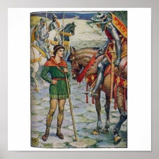 King Arthur Questions Percival Poster