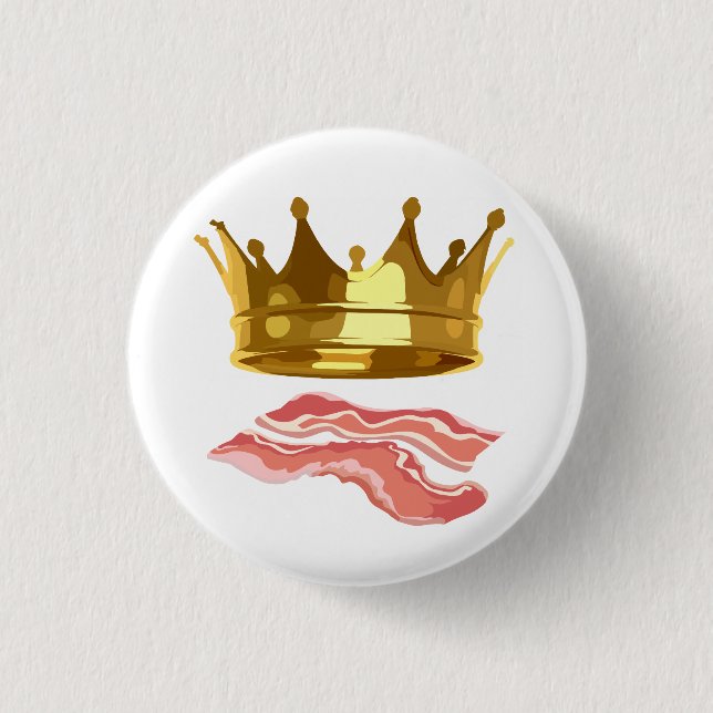 King Bacon 1 Inch Round Button (Front)