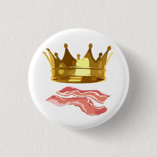 King Bacon 1 Inch Round Button