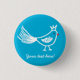 King Bird Blue Button
