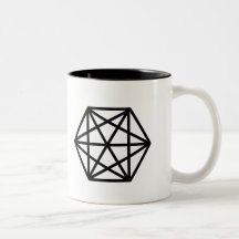 King (+) / Black 325 ml Two-Tone Mug