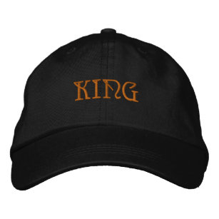 KING Black Blend of stylish looking, Comfort-Hat Embroidered Hat