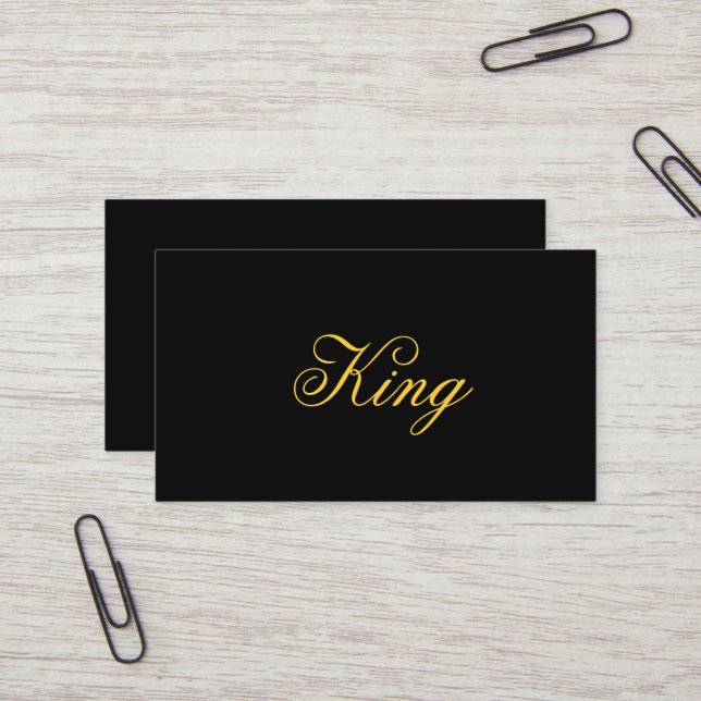 King Business Cards (Front/Back In Situ)