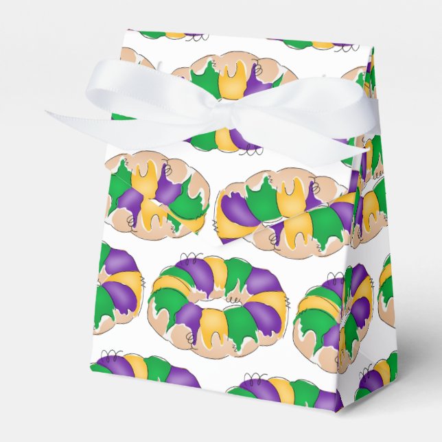 King Cake Favor Boxes (Front Side)