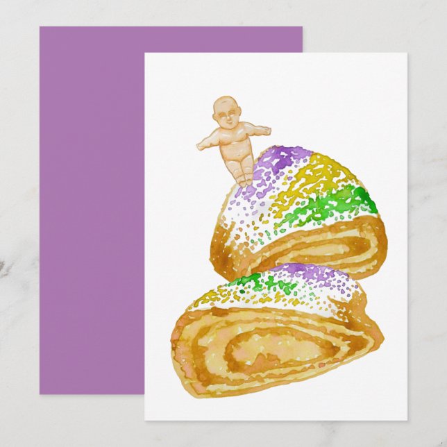 King Cake Invitations (Front/Back)