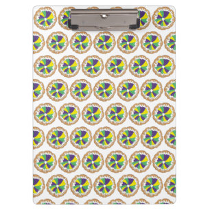 King Cake New Orleans NOLA Mardi Gras Carnival Clipboard