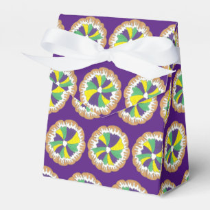King Cake New Orleans NOLA Mardi Gras Carnival Favor Box