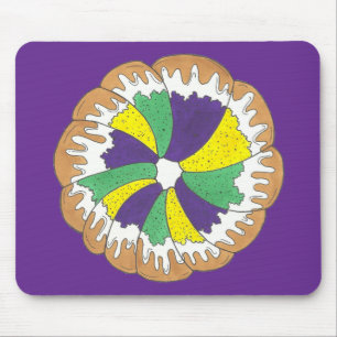 King Cake New Orleans NOLA Mardi Gras Carnival Mouse Pad