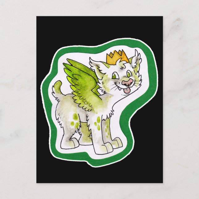 King Cat Postcard (Front)