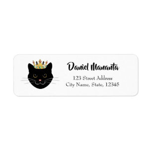 King Cat With Personalized Name Label