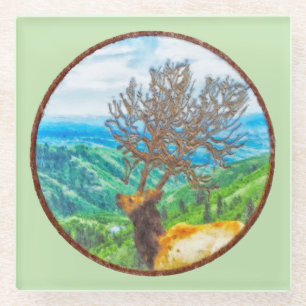 King Cervus Glass Coaster